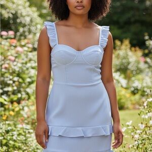 Light Blue Ruffle Dress